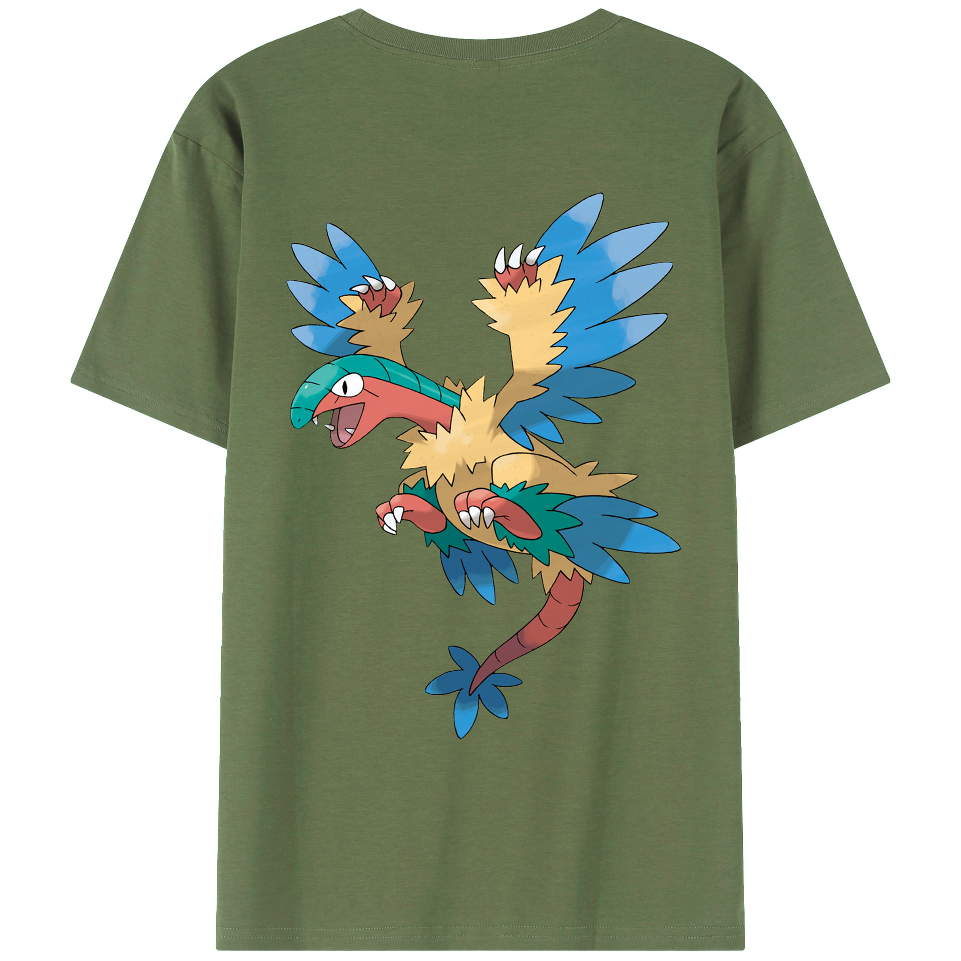 （画像用） ポケットモンスター Pokémon 綿100％ メンズ半袖Tシャツ（バックプリント） 通気性
